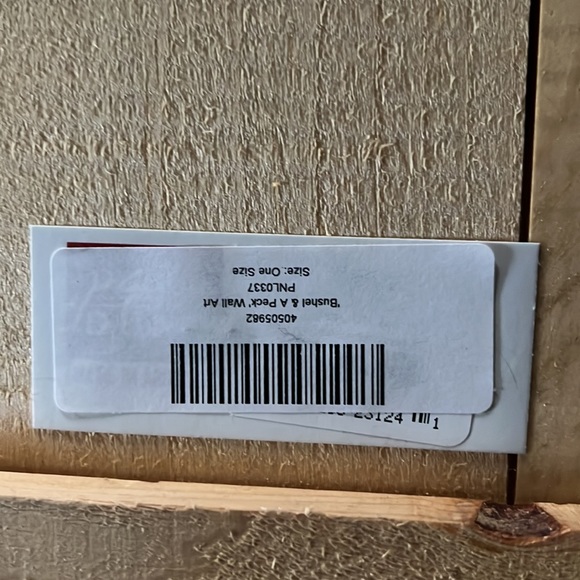 P. Graham Dunn-“Bushel and a Peck” red vintage style wood wall art NEW 2 LEFT - Picture 4 of 5